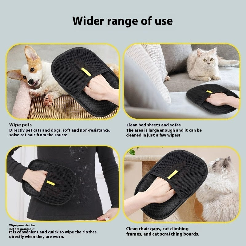 Pet Deshedding Glove - silicone bristles close-up
