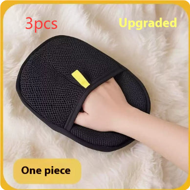 Pet Deshedding Glove reducing shedding at home